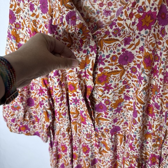 Natural Life Dress Sz 2X Becca Cottagecore Boho Festival Pockets Button XXL - Picture 5 of 12